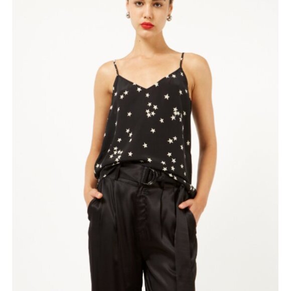 Equipment Tops - NWT Equipment Femme Layla Silk Cami Black Celestial Star Print XS CASUAL CITY